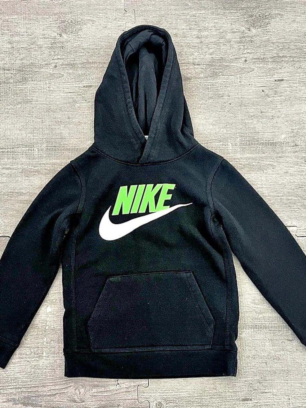 Nike Kids Pullover Hoodie Green Logo Size Medium